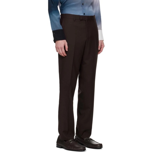 TOMBOLINI • Zero Gravity Virgin Wool Brown Tweed Pant Suit Made In Italy - Picture 11 of 16